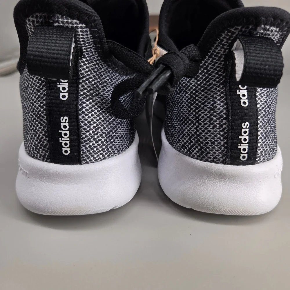 Adidas Cloudfoam Pure 2.0 Running Shoes Womens 8.5 Black White Knit H04755